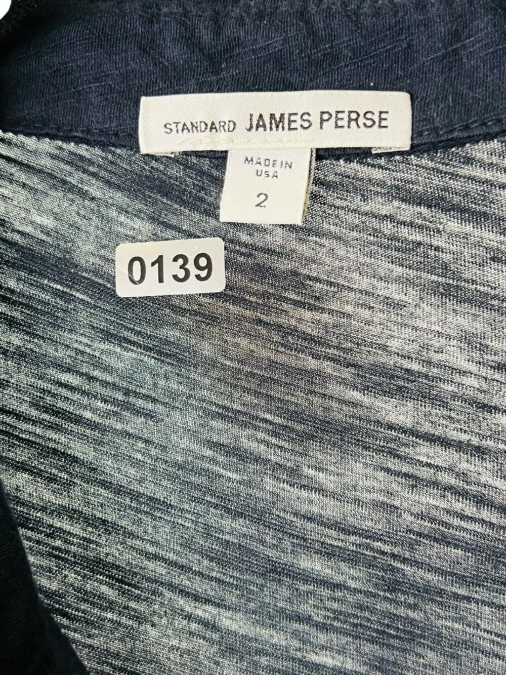 James Pearse Button Front Shirt Women’s 2 Blue Slub Knit Made In The Usa Studio - Picture 3 of 4
